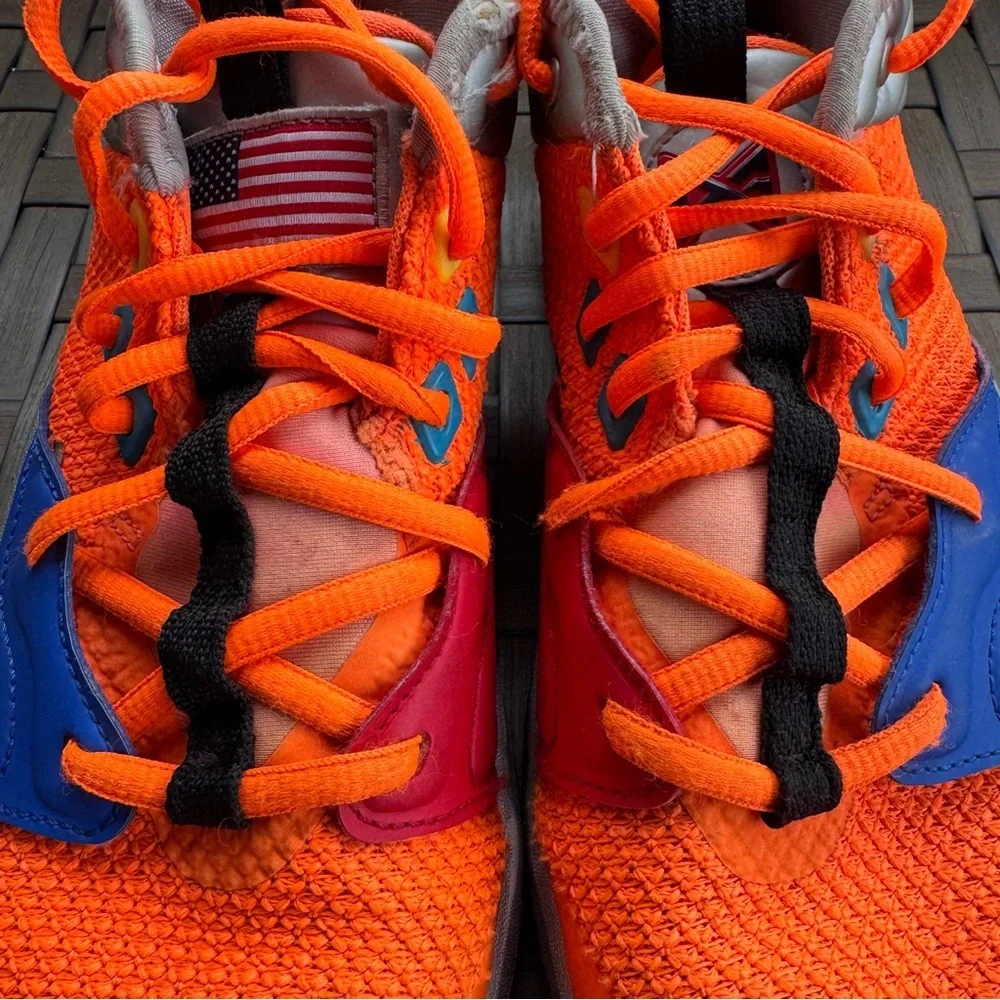 Nike Youth Kids'‎ PG 3 NASA Armstrong Apollo XII Total Orange Sneakers Size 6Y